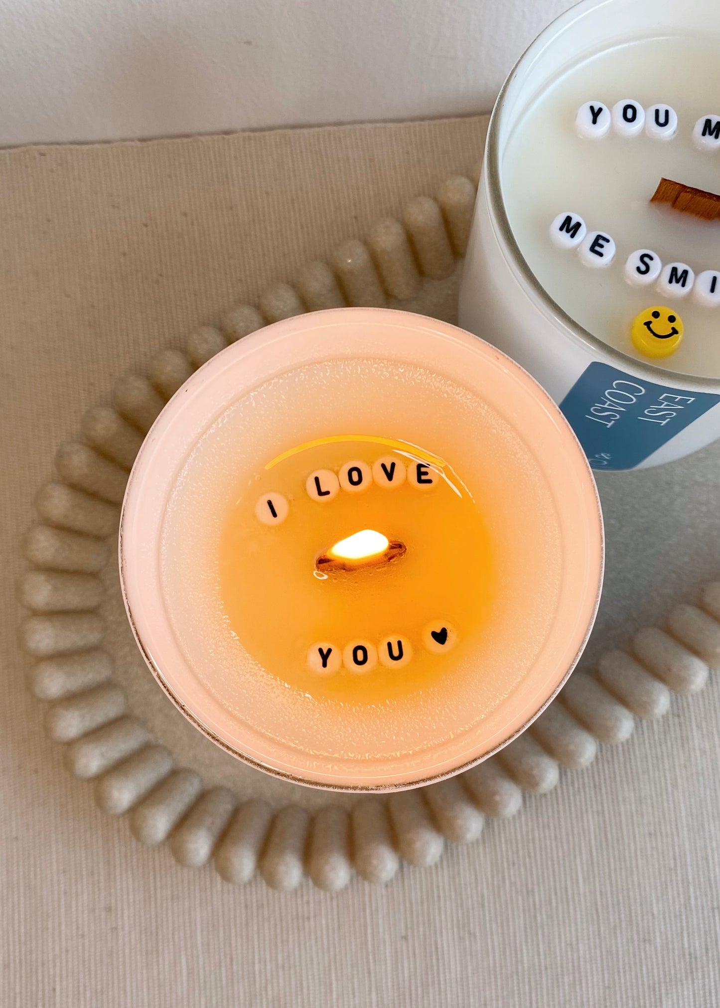 I Love You Message Candle