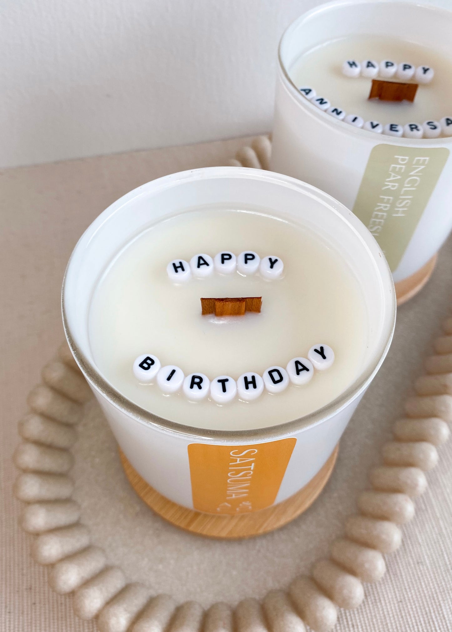 Happy Birthday Message Candle
