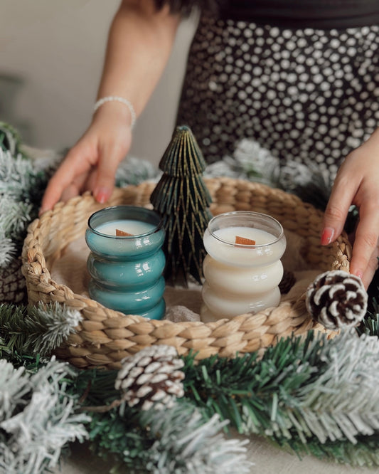 Cloud Glass Candle Set