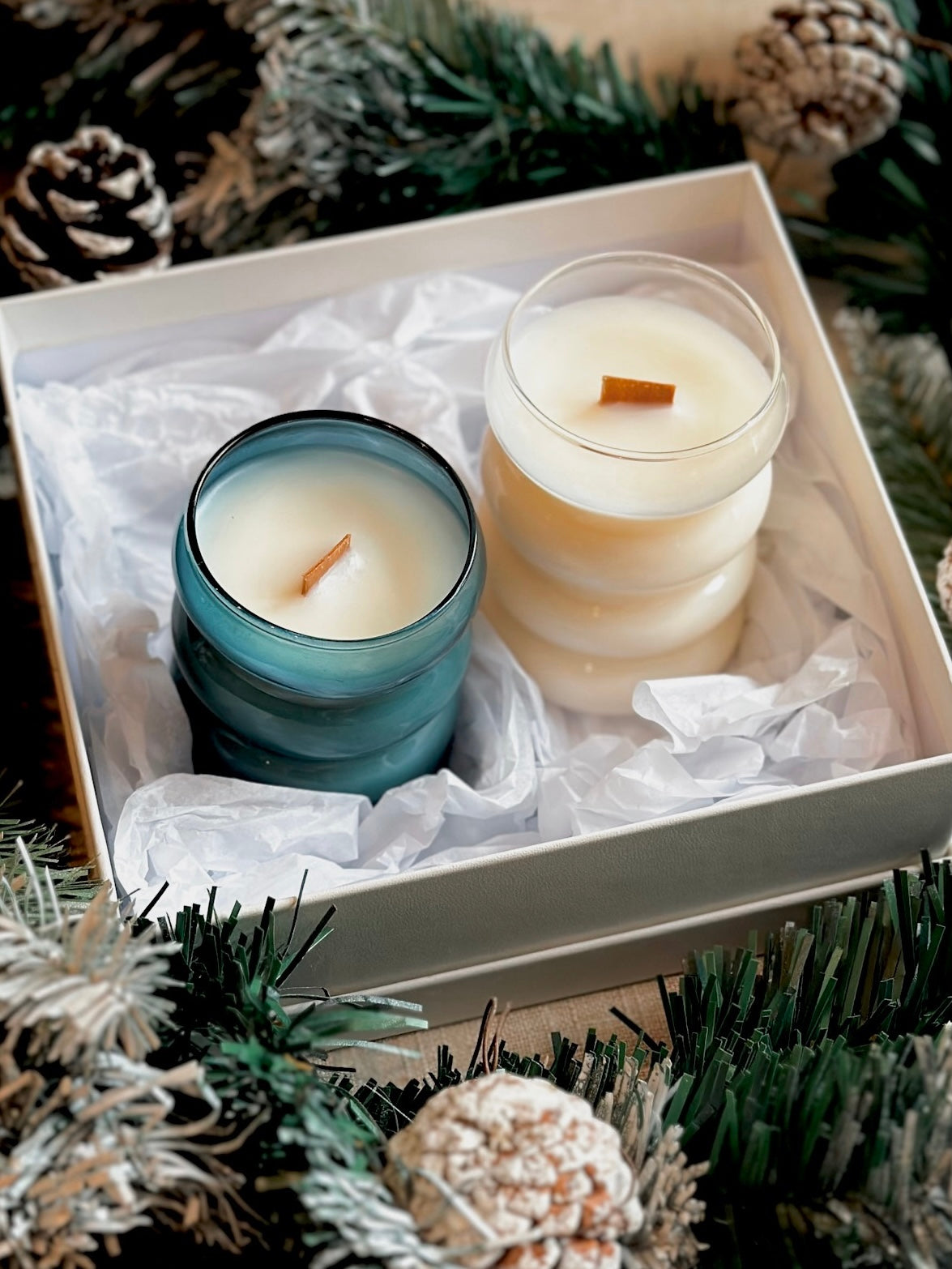 Cloud Glass Candle Set