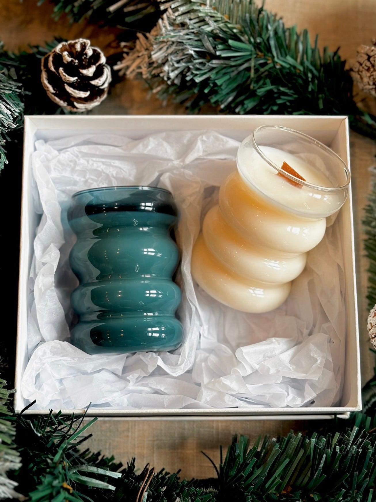 Cloud Glass Candle Set