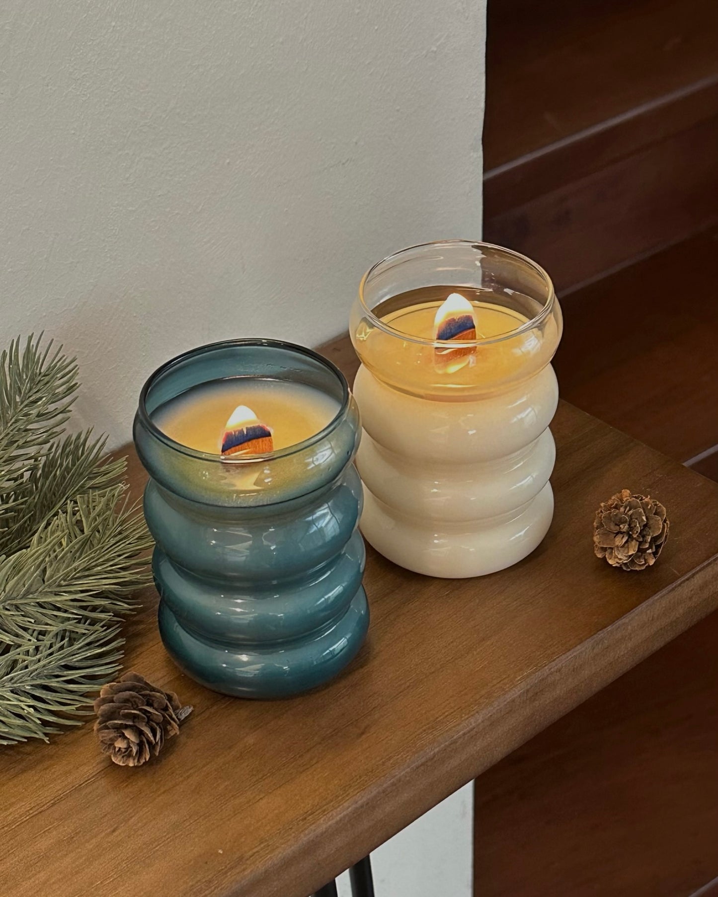 Cloud Glass Candle Set